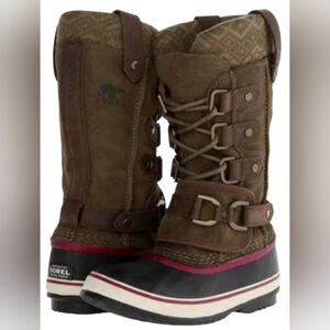 Sorel Joan of Arctic Premium Suede Waterproof Boots Size 7 Used Exc MSRP $240